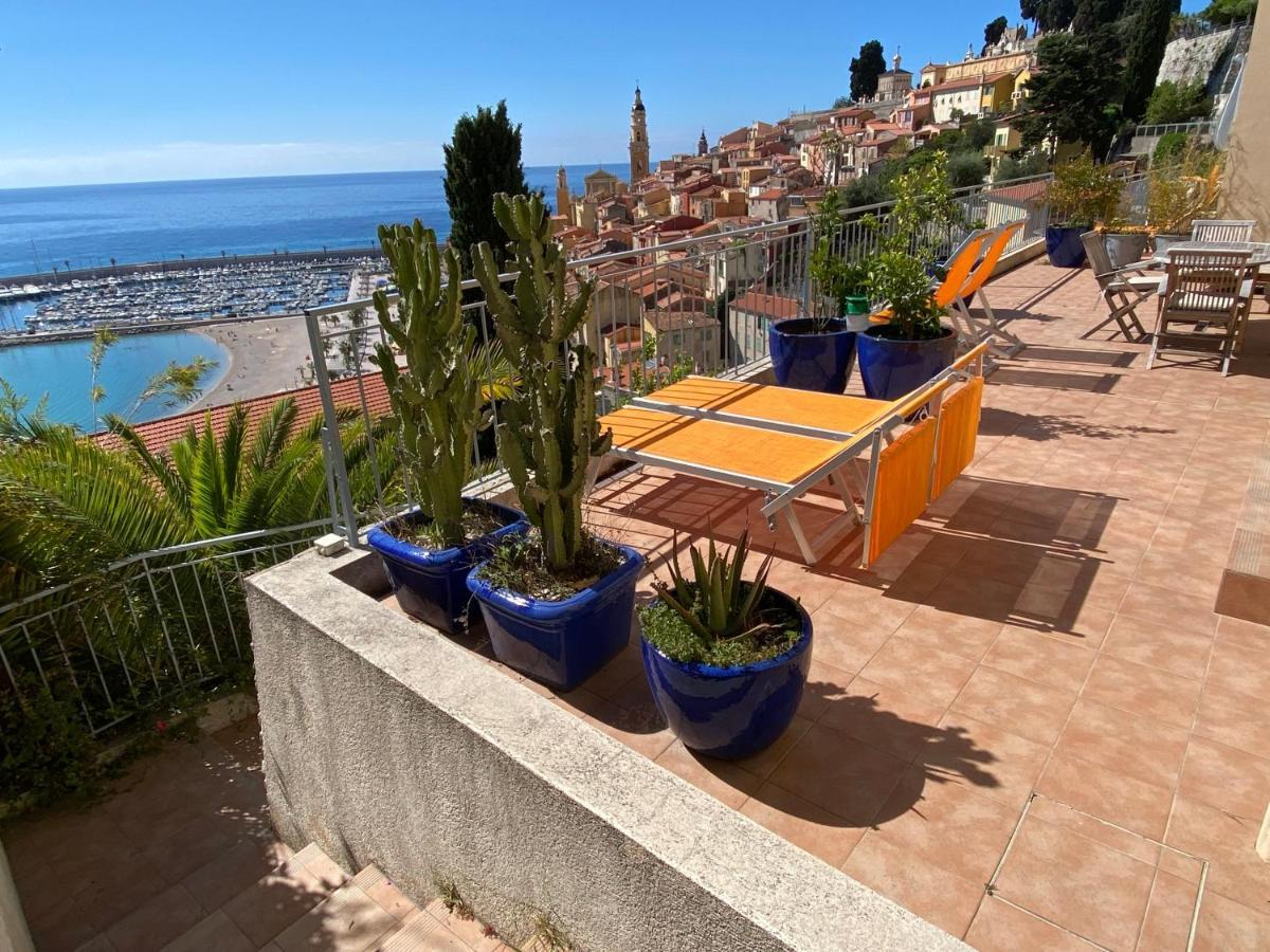 Villa L'Ensoleillee Vue Panoramique Mer, 250 M De La Plage Et Du Centre Ville Menton Dış mekan fotoğraf