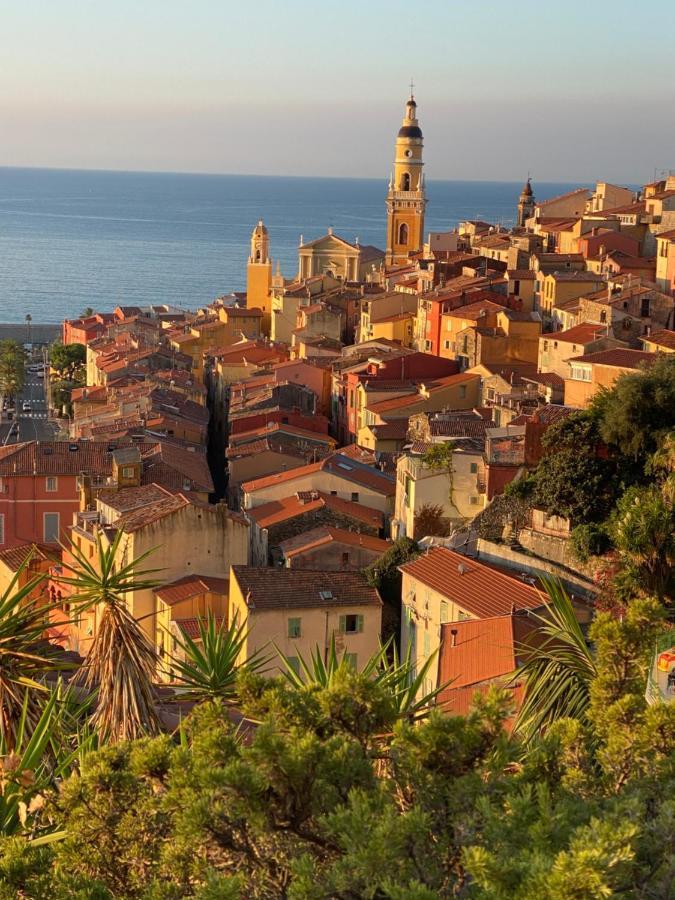 Villa L'Ensoleillee Vue Panoramique Mer, 250 M De La Plage Et Du Centre Ville Menton Dış mekan fotoğraf