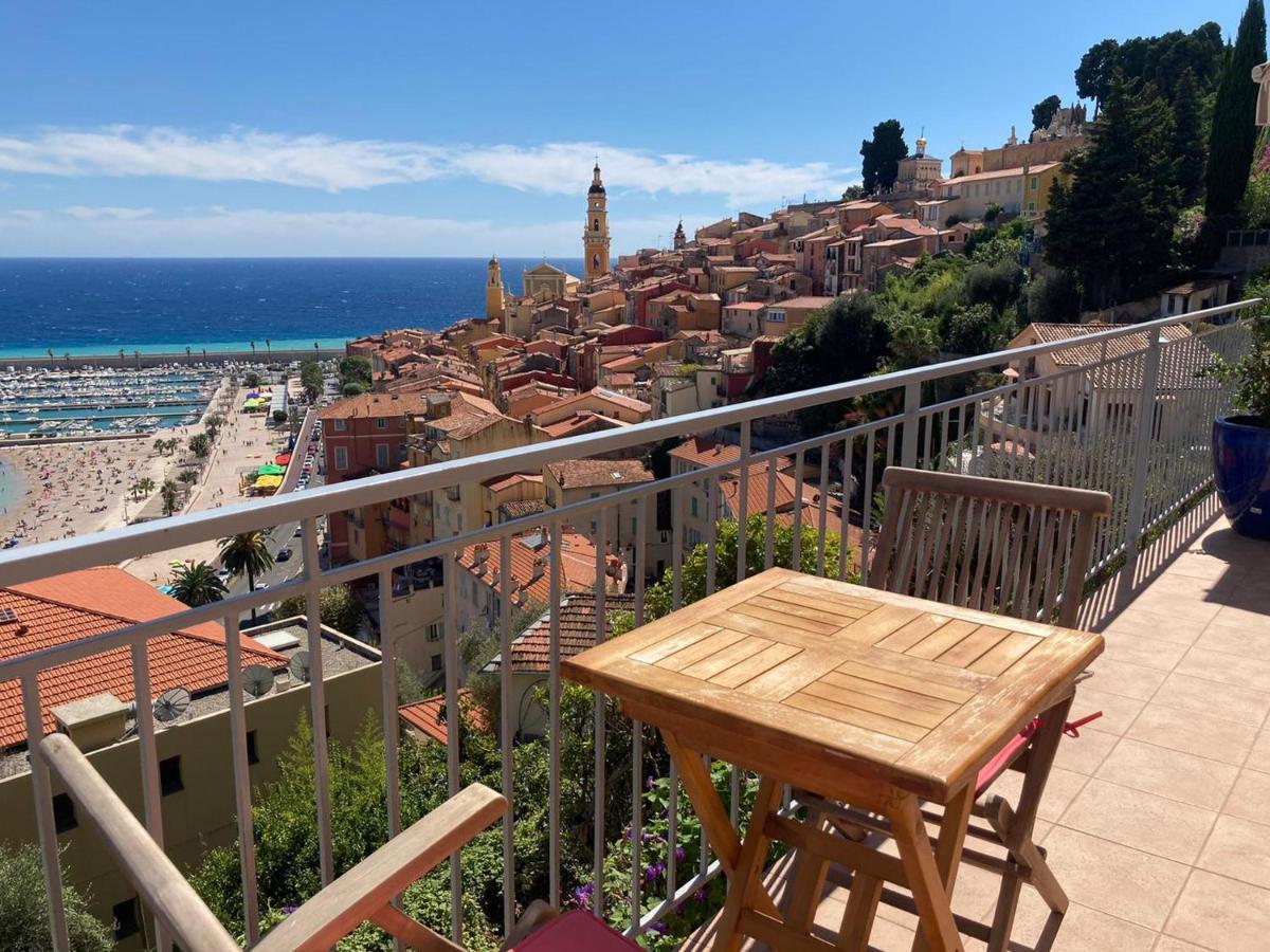 Villa L'Ensoleillee Vue Panoramique Mer, 250 M De La Plage Et Du Centre Ville Menton Dış mekan fotoğraf