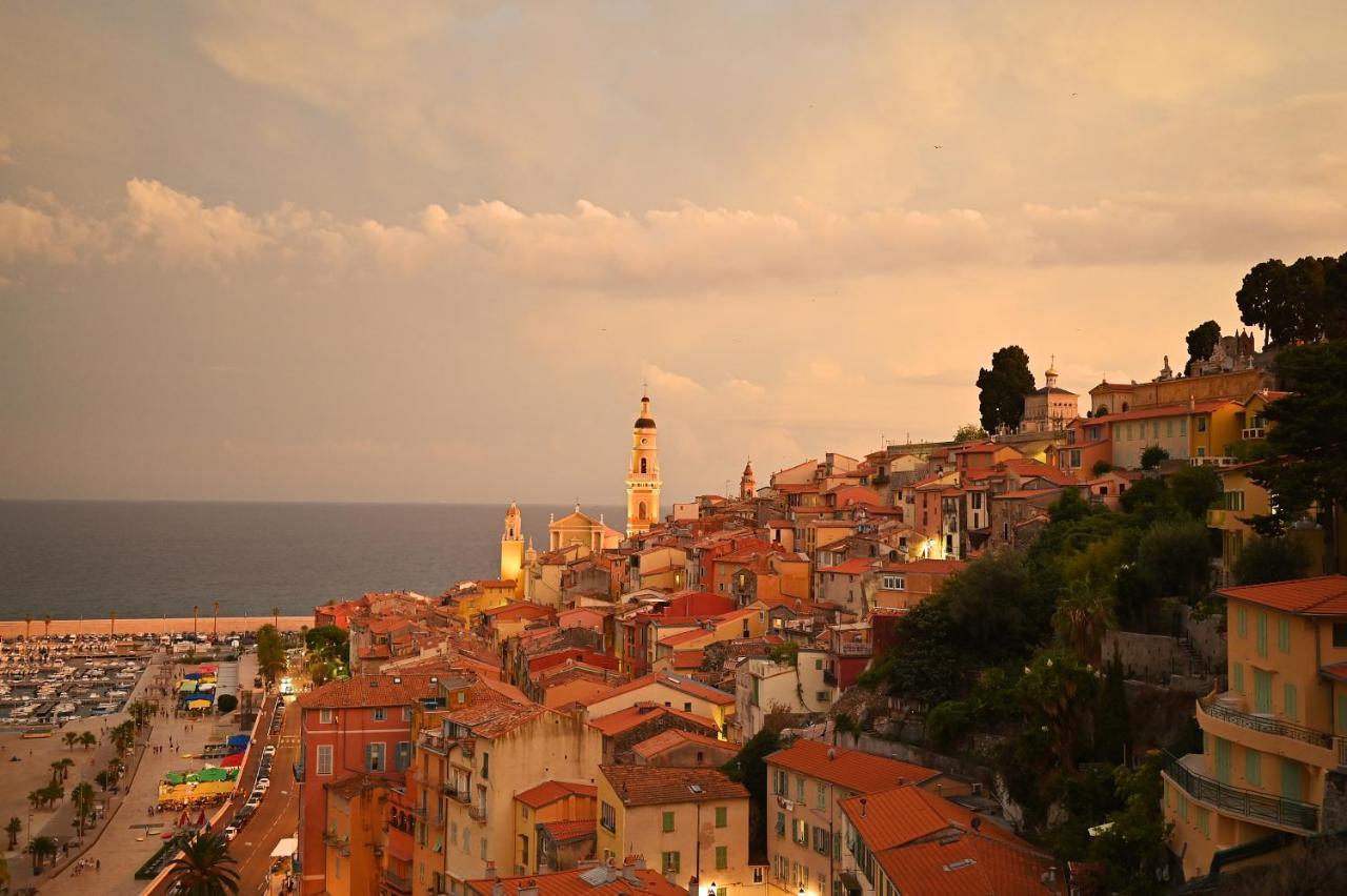 Villa L'Ensoleillee Vue Panoramique Mer, 250 M De La Plage Et Du Centre Ville Menton Dış mekan fotoğraf