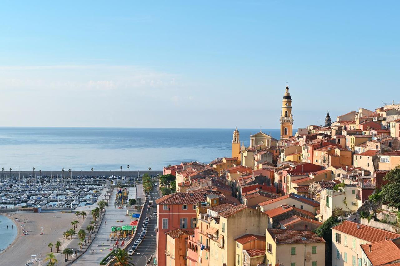 Villa L'Ensoleillee Vue Panoramique Mer, 250 M De La Plage Et Du Centre Ville Menton Dış mekan fotoğraf