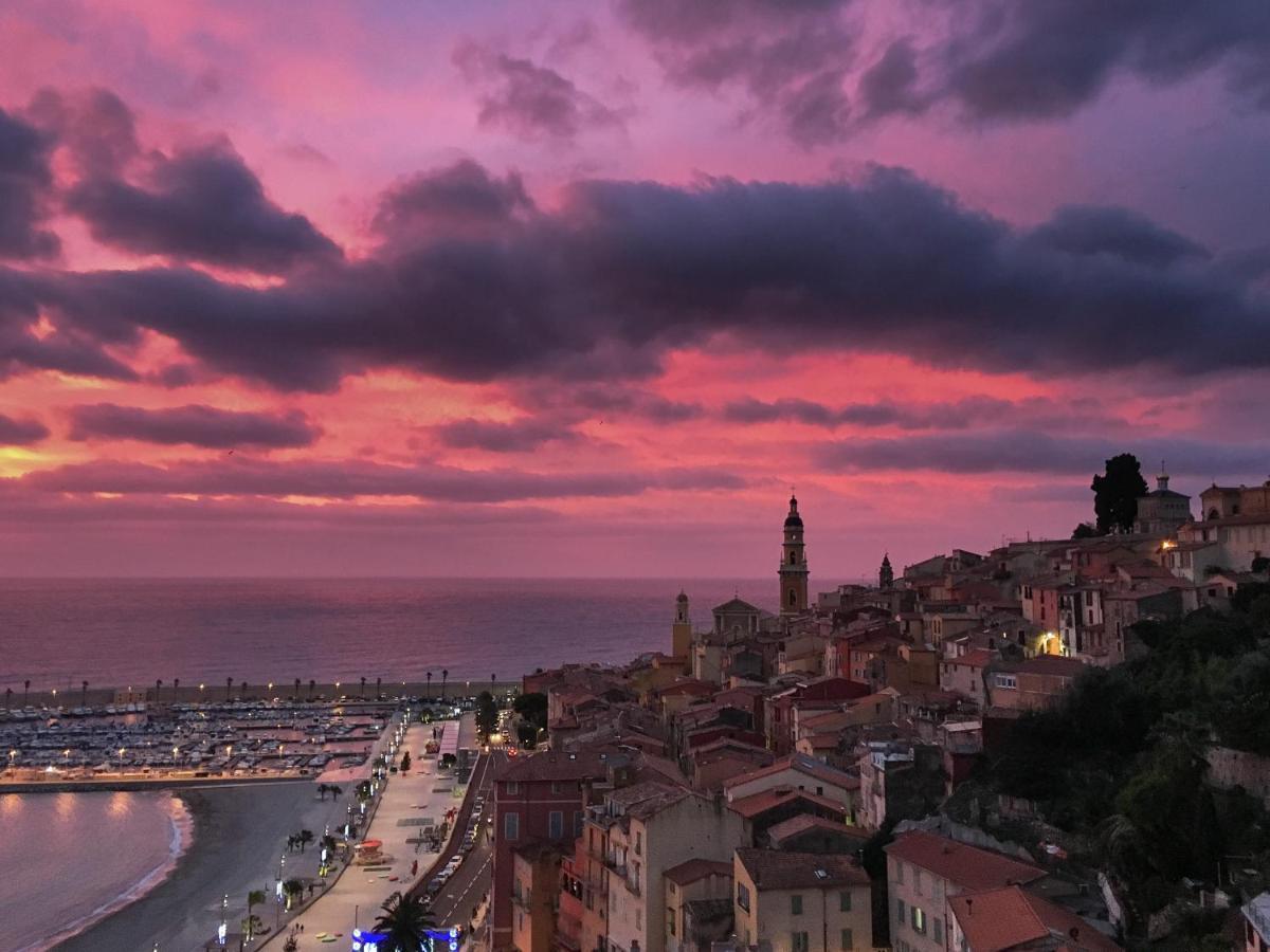 Villa L'Ensoleillee Vue Panoramique Mer, 250 M De La Plage Et Du Centre Ville Menton Dış mekan fotoğraf