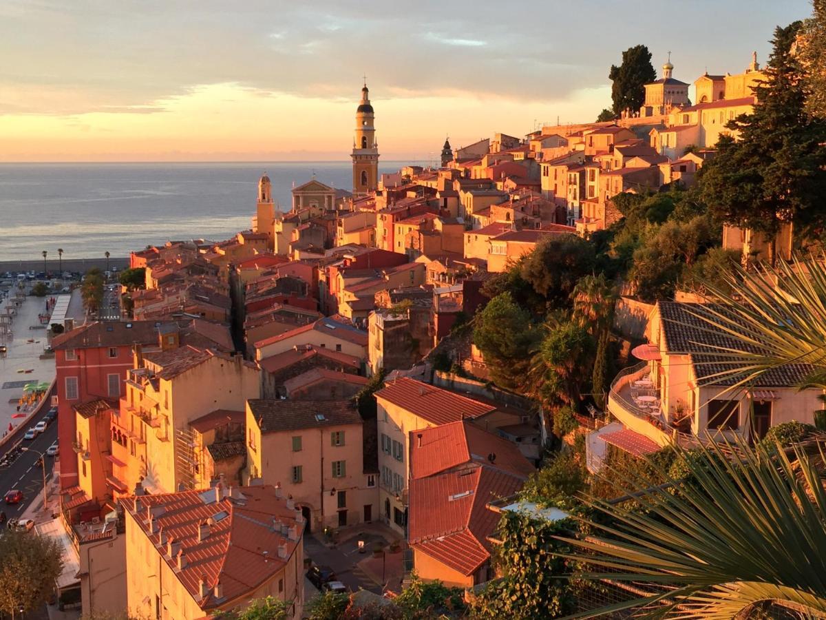 Villa L'Ensoleillee Vue Panoramique Mer, 250 M De La Plage Et Du Centre Ville Menton Dış mekan fotoğraf
